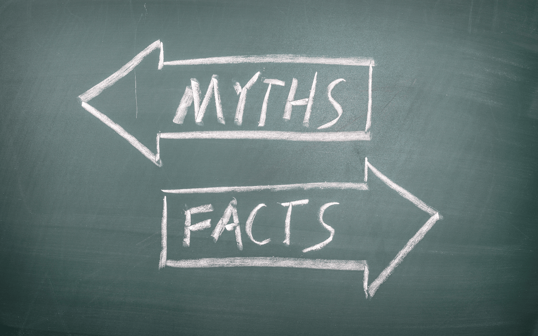 facts or myths on chalkboard