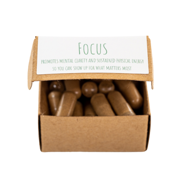 focus mushroom supplement blend in box